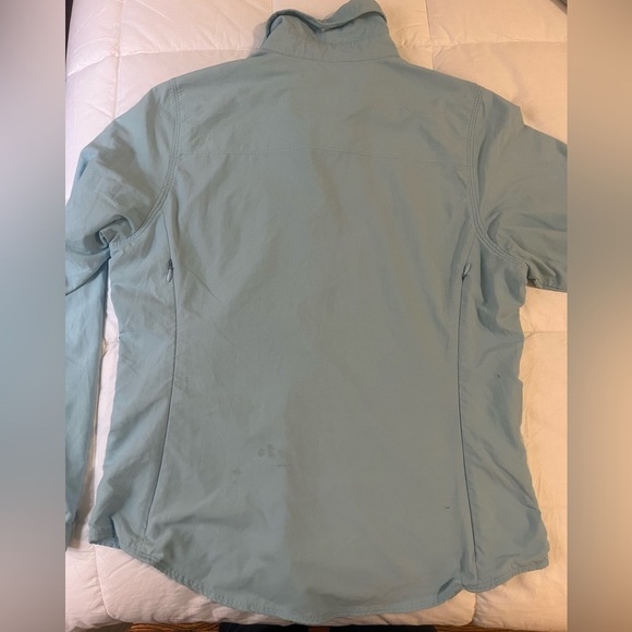 REI SAHARA LIGHT BLUE OUTDOOR HIKING 100% TACTEL NYLON SHIRT, SIZE M. - Picture 11 of 11